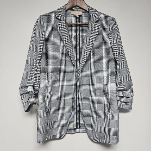 SO Oversized Plaid Blazer Pink Yellow White Black Green Blue Academia Office - Picture 9 of 10